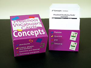 Preschool Vocabulary Cards: Concepts